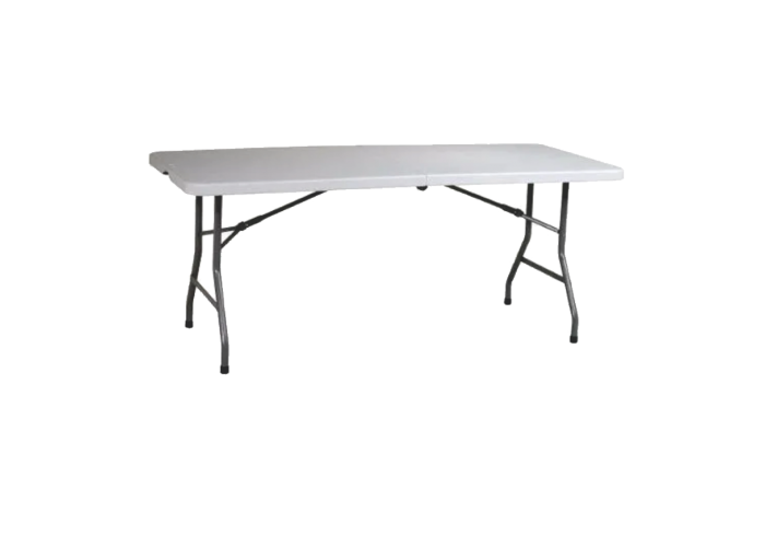 Mesa plastica multiusos plegable-180 cms. con estructura 15526