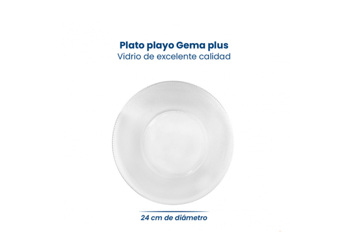 Six pack plato playo gema plus 23.5cm (20644)