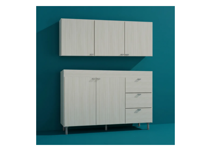 Combo amoblamiento cocina premium 1.20 abedul