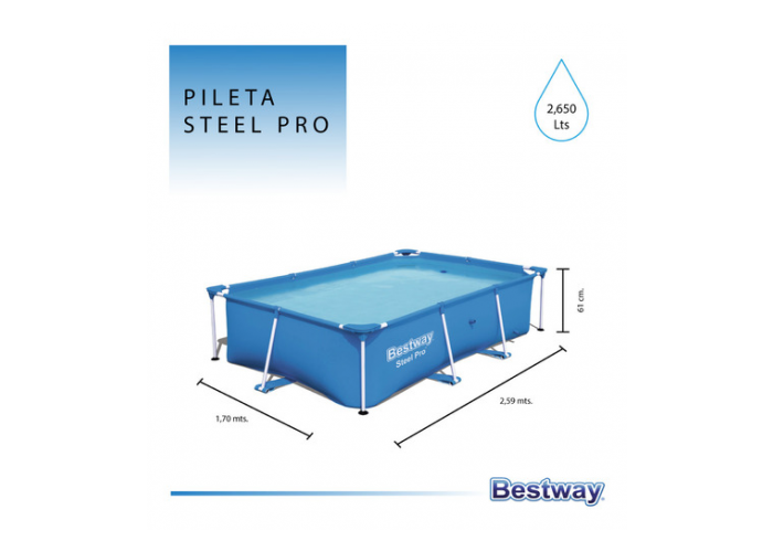 Pileta bestway 2650 lts bwpi56403 259x170