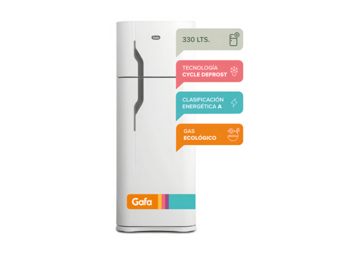 Heladera gafa hgf368afb blanca 330 lts