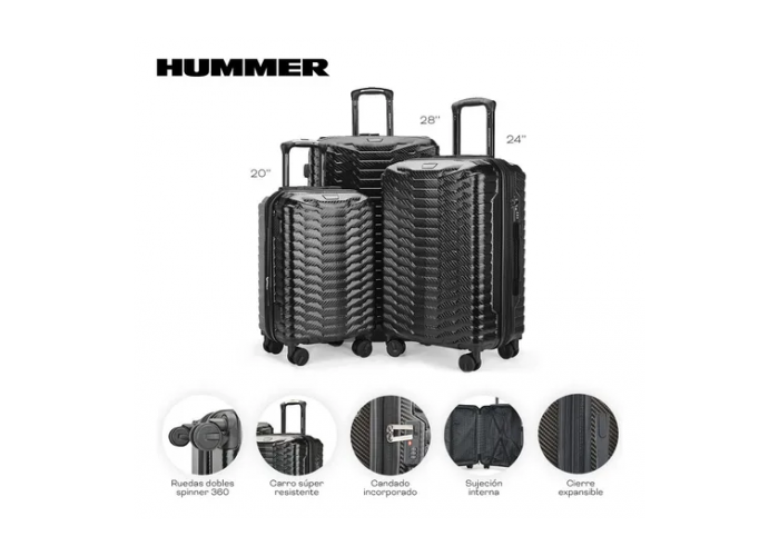 Set valijas x 3 hummer
