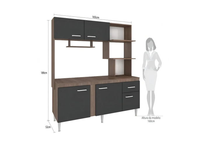 Amoblamiento de cocina sevilla teka/grafito cc46