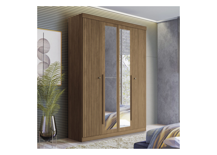 Ropero buruti 4 puertas c/espejo (al 2.20 x an 1.55 x pr 46.3)