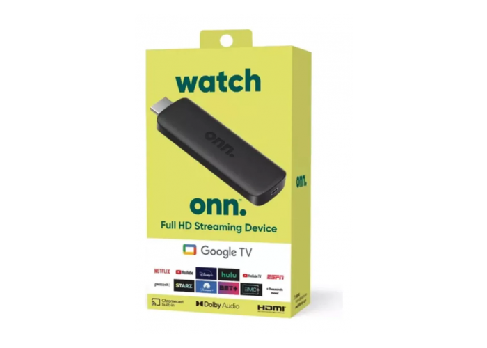 Chromecast tv onn streaming fhd-google