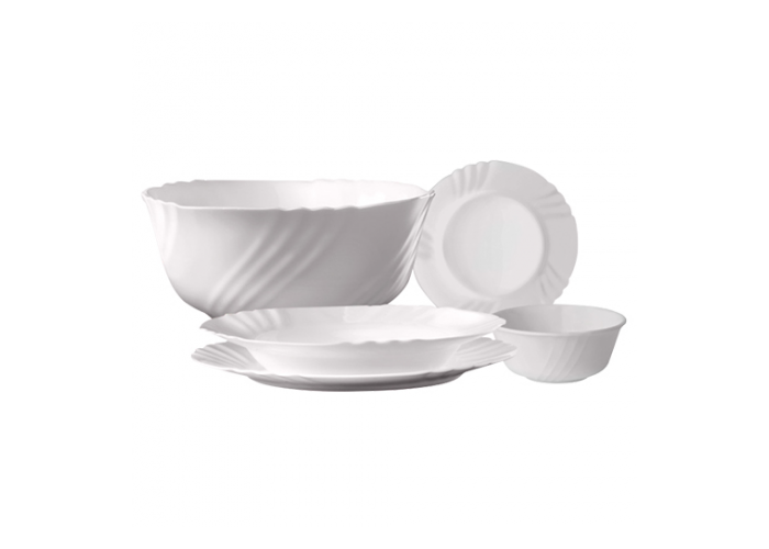Juego vajilla x25 piezas ebro blanco bormioli (15635)