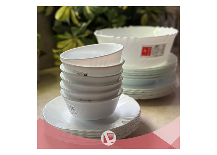 Juego vajilla x25 piezas ebro blanco bormioli (15635)