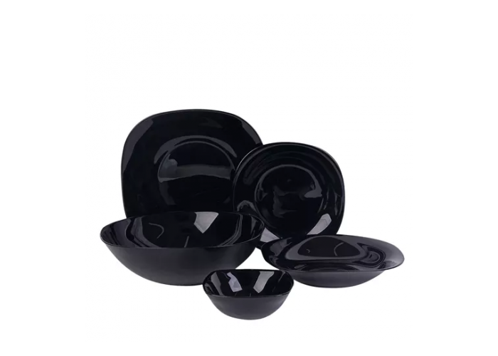 Juego vajilla x 25 negro varese utile (21489)