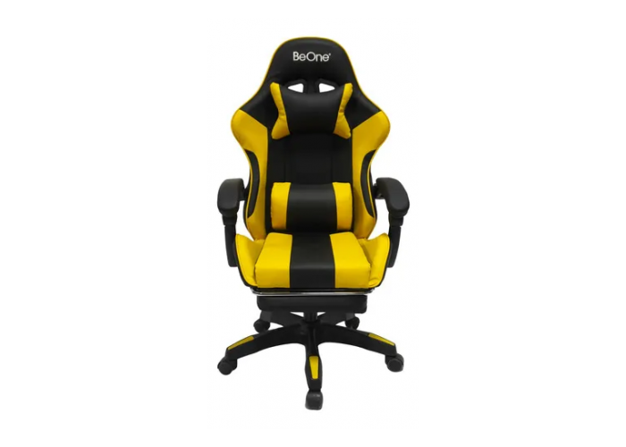 Silla gamer shoter negro y amarillo be one
