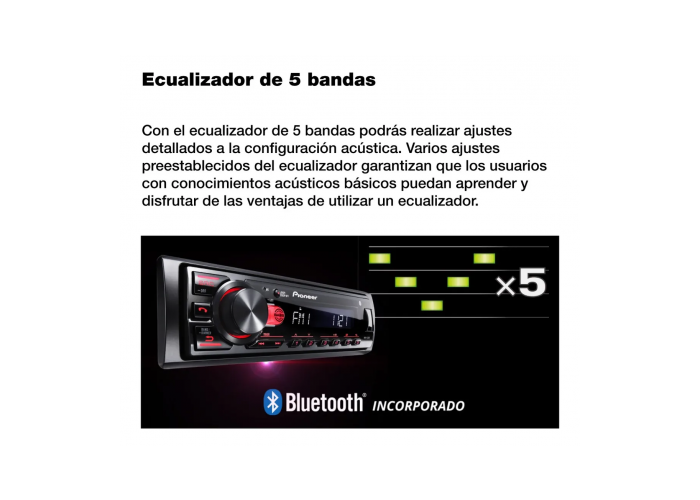 Autoestereo pionner mvh-s235bt