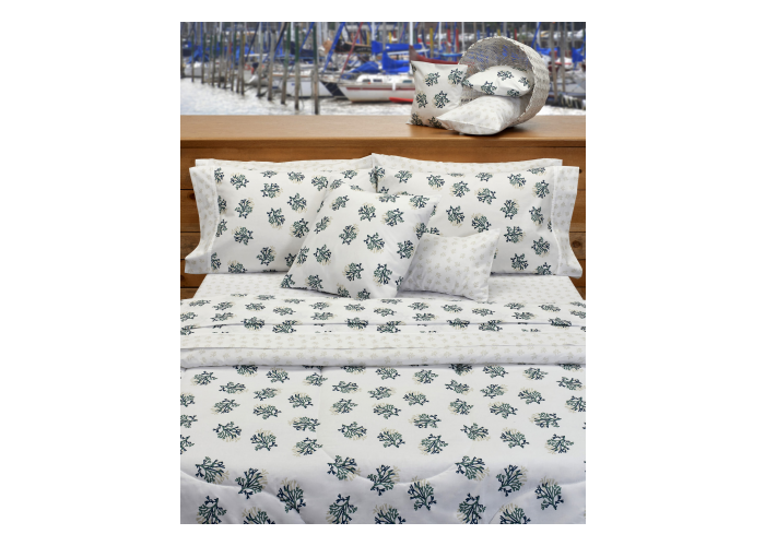 Jgo de sabanas nautica estampada full percal (140*x1.90x30)
