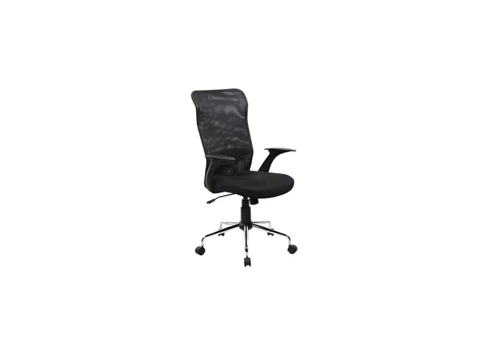Sillon alto negro c/base crom ob-so2