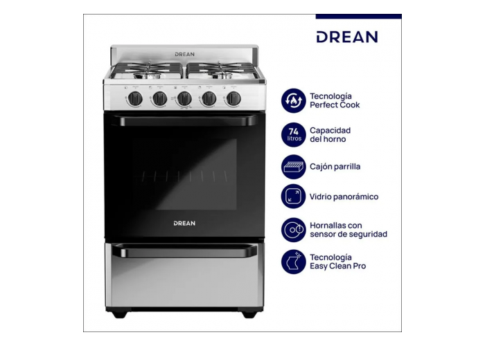 Cocina dream acero inox easy clean pro cd5602aio