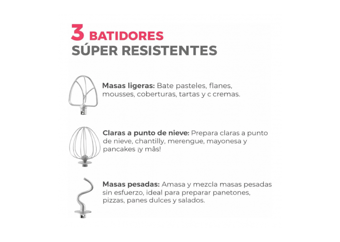 Batidora planetaria britania bbp700v rosa