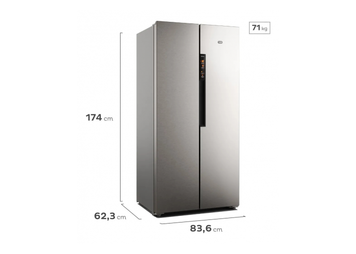 Heladera gafa side by side 457 lts sbs hgsbs457x