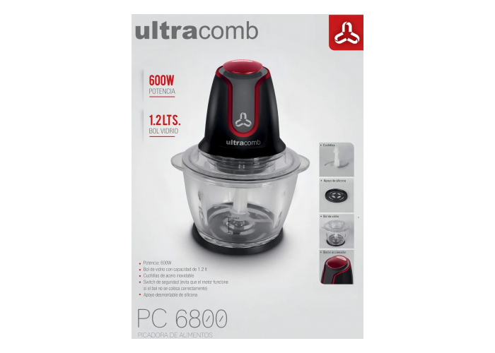 Picadora ultracomb 600w c/bowl 1.2l