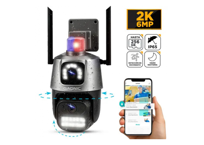 Camara de seguridad p2p00053 gadnic c/sirena ext
