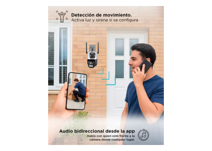 Camara de seguridad p2p00053 gadnic c/sirena ext