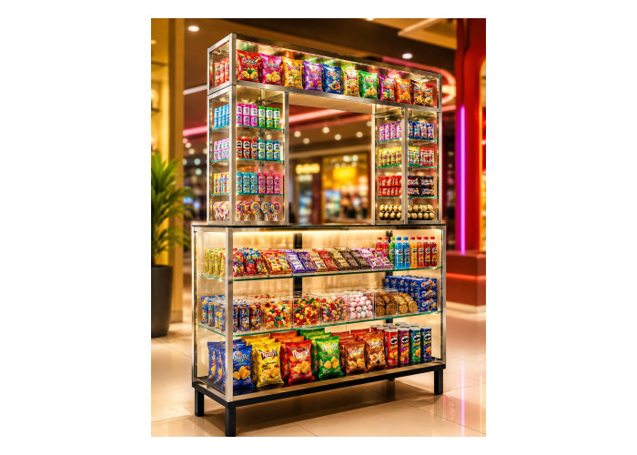 Kit kiosquero 271 mostrador 1.40 + caramelera y travesa