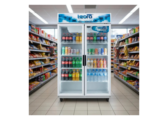 Exhibidora vertical doble puerta 950lts teora