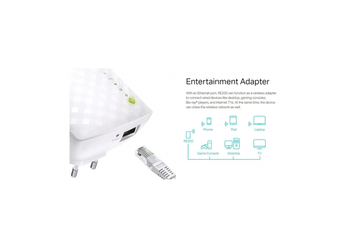 Extensor de wifi tp link re200 (doble banda ac750)